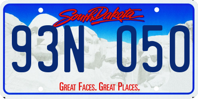 SD license plate 93NO50