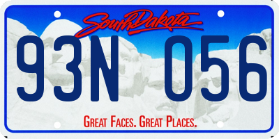 SD license plate 93NO56