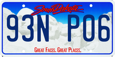SD license plate 93NP06