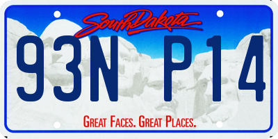 SD license plate 93NP14