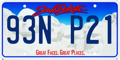 SD license plate 93NP21