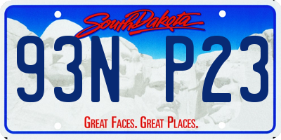 SD license plate 93NP23