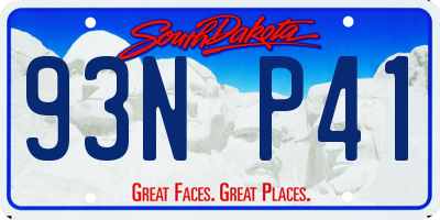 SD license plate 93NP41