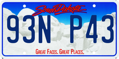 SD license plate 93NP43