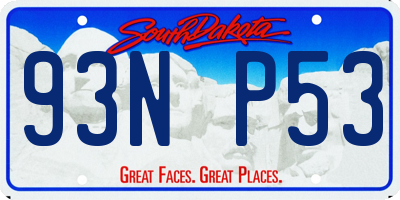 SD license plate 93NP53