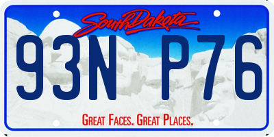 SD license plate 93NP76