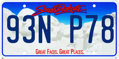 SD license plate 93NP78