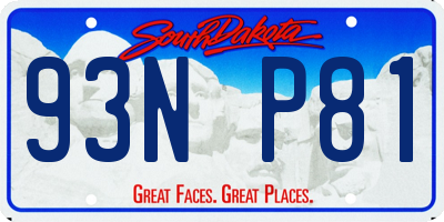 SD license plate 93NP81