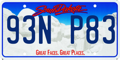 SD license plate 93NP83