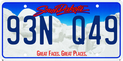 SD license plate 93NQ49