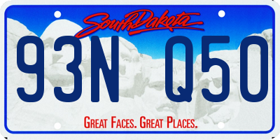 SD license plate 93NQ50