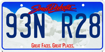 SD license plate 93NR28