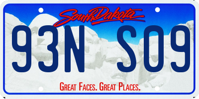 SD license plate 93NS09