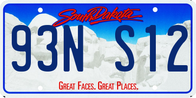 SD license plate 93NS12