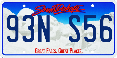 SD license plate 93NS56