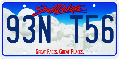 SD license plate 93NT56