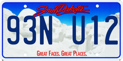 SD license plate 93NU12