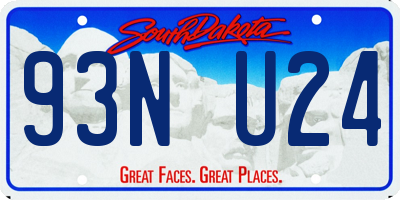 SD license plate 93NU24