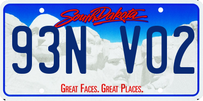 SD license plate 93NV02