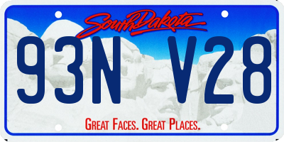 SD license plate 93NV28