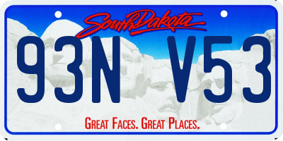 SD license plate 93NV53