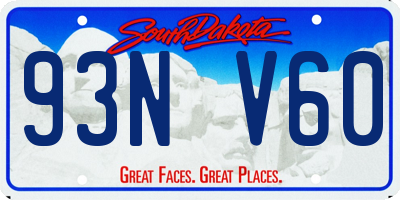 SD license plate 93NV60