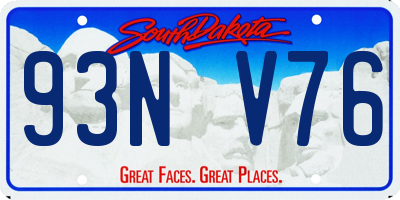 SD license plate 93NV76