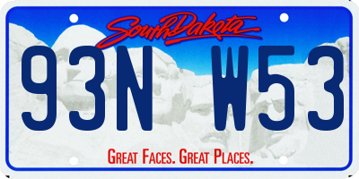 SD license plate 93NW53