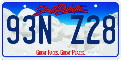 SD license plate 93NZ28
