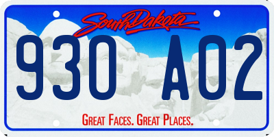 SD license plate 93OA02