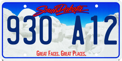 SD license plate 93OA12