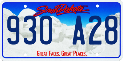 SD license plate 93OA28