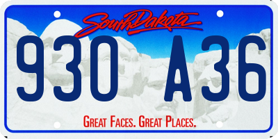 SD license plate 93OA36
