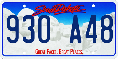 SD license plate 93OA48