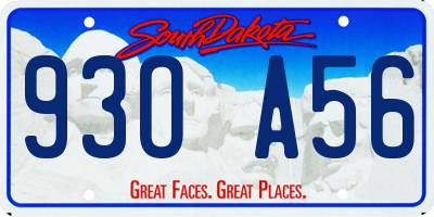 SD license plate 93OA56