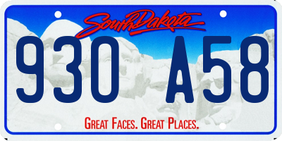 SD license plate 93OA58