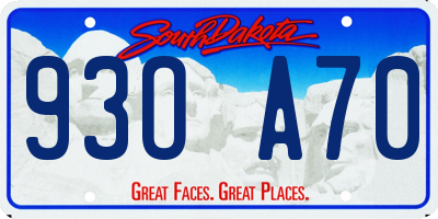 SD license plate 93OA70