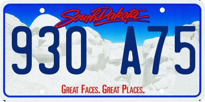 SD license plate 93OA75