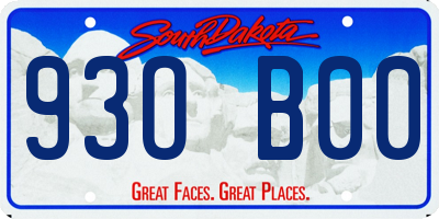 SD license plate 93OB00