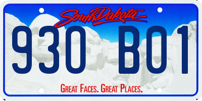 SD license plate 93OB01
