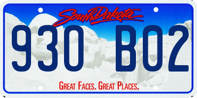 SD license plate 93OB02