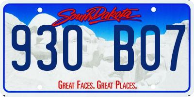 SD license plate 93OB07