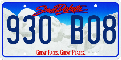 SD license plate 93OB08
