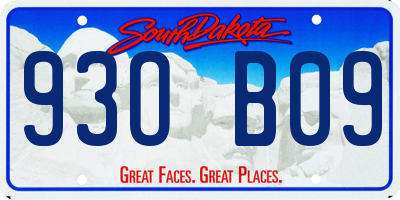 SD license plate 93OB09