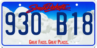 SD license plate 93OB18