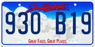 SD license plate 93OB19