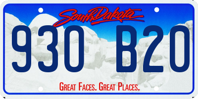 SD license plate 93OB20
