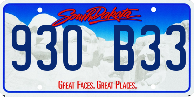 SD license plate 93OB33