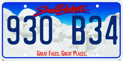 SD license plate 93OB34