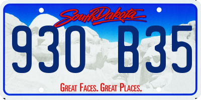 SD license plate 93OB35